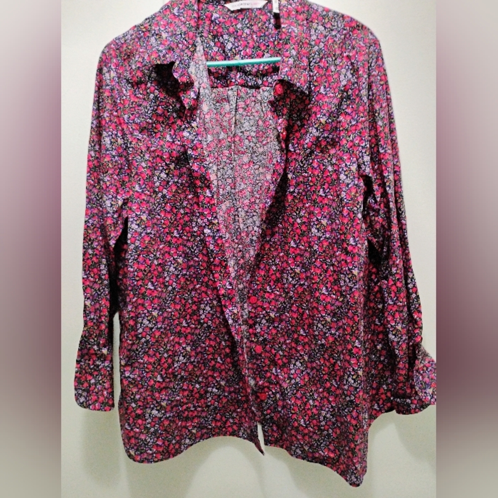 Isaac Mizrahi Floral Button-Up Shirt